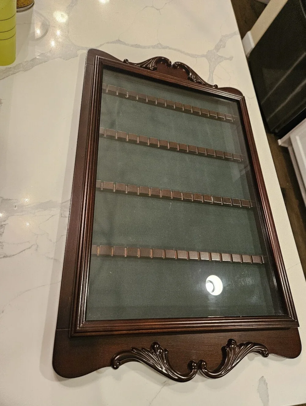 Wooden Spoon Display Case with Glass Front - Dark Brown The Bombay Company